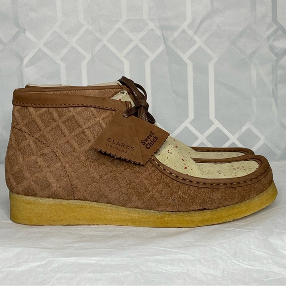 Clarks Originals x Sweet Chick Waffle Wallabee Boot Suede Brown Red Men's 9